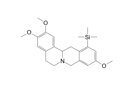6H-Dibenzo[a,g]quinolizine, 5,8,13,13a-tetrahydro-2,3,10-trimethoxy-12-(trimethylsilyl)-