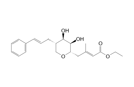 Ethyl 4-[(2S,3R,4R,5S)-3,4-dihydroxy-5-(3-phenylprop-2-(E)-enyl)tetrahydropyran-2-yl]-3-methylbut-2(E)-enoate