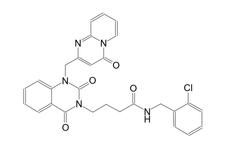 N-(2-chlorobenzyl)-4-(2,4-dioxo-1-[(4-oxo-4H-pyrido[1,2-a]pyrimidin-2-yl)methyl]-1,4-dihydro-3(2H)-quinazolinyl)butanamide