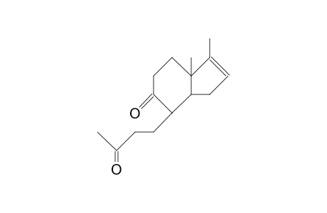4-(3-Oxo-butyl)-6,7-dimethyl-bicyclo(4.3.0)non-7-en-3-one