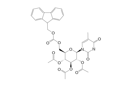 (2',3',4'-TRI-O-ACETYL-6'-O-FLUORENYLMETHYLOXYCARBONYL-BETA-D-GLUCOPYRANOSIDE)-THYMINE