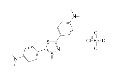 3,5-BIS[p-(DIMETHYLAMINO)PHENYL]-1,2,4-DITHIAZOL-1-IUM TETRACHLOROFERRATE (1-)