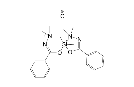 [N-(DIMETHYLAMINO)-BENZIMIDATO-N,O]-[1-[(1.1-DIMETHYL-2-BENZOYL)-HYDRAZONIUM]-METHYL-C,O]-METHYLSILICON-(IV)-CHLORIDE