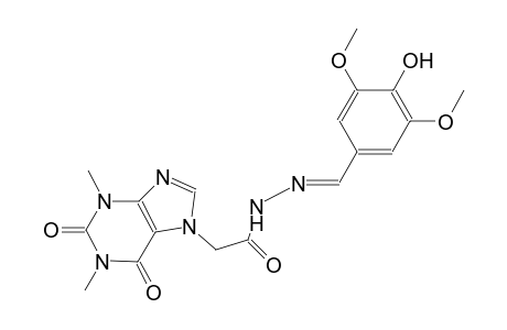 1H-purine-7-acetic acid, 2,3,6,7-tetrahydro-1,3-dimethyl-2,6-dioxo-, 2-[(E)-(4-hydroxy-3,5-dimethoxyphenyl)methylidene]hydrazide