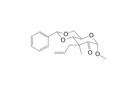Methyl 4,6-O-Benzylidene-3-deoxy-3-C-methyl-3-C-propenyl-.alpha.-D-erythrohexapyranoside