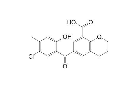 3,4-Dihydro-6-(5-chloro-2-hydroxy-4-methylbenzoyl)-2H-chromene-8-carboxylic acid