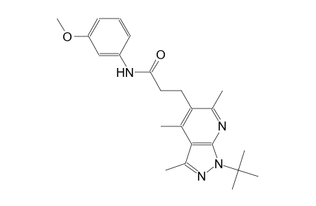 1H-pyrazolo[3,4-b]pyridine-5-propanamide, 1-(1,1-dimethylethyl)-N-(3-methoxyphenyl)-3,4,6-trimethyl-