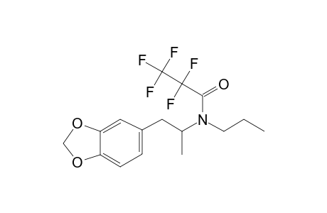 (.+/-.)-N-propyl-3,4-methylenedioxyamphetamine, N-(pentafluoropropionyl)