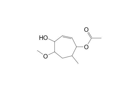 4-Acetoxy-1-hydroxy-5-methyl-7-methoxy-2-cycloheptene