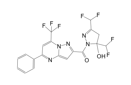 3,5-bis(difluoromethyl)-1-{[5-phenyl-7-(trifluoromethyl)pyrazolo[1,5-a]pyrimidin-2-yl]carbonyl}-4,5-dihydro-1H-pyrazol-5-ol