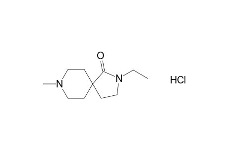 2-ethyl-8-methyl-2,8-diazaspiro[4,5]decan-1-one, monohydrochloride