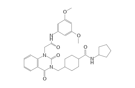 N-cyclopentyl-4-[(1-[2-(3,5-dimethoxyanilino)-2-oxoethyl]-2,4-dioxo-1,4-dihydro-3(2H)-quinazolinyl)methyl]cyclohexanecarboxamide