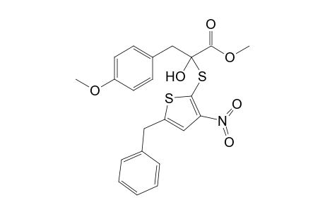 Methyl threo-2-hydroxy-2-( 5'-benzyl-3'-nitro-2'-thienylthio)-3-( 4'-methoxyphenyl)propionate