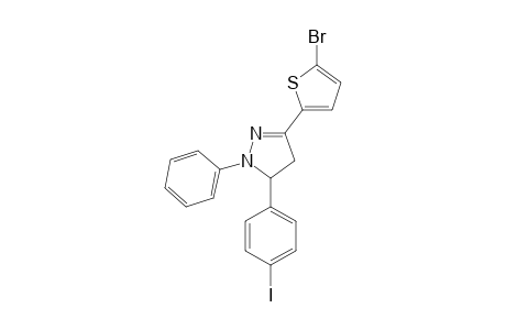 1-PHENYL-3-(5-BROMOTHIOPHEN-2-YL)-5-(4-IODOPHENYL)-2-PYRAZOLINE