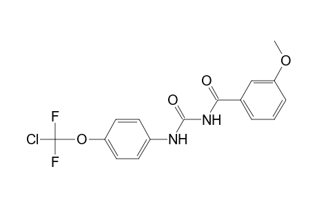 N-[[4-[chloranyl-bis(fluoranyl)methoxy]phenyl]carbamoyl]-3-methoxy-benzamide