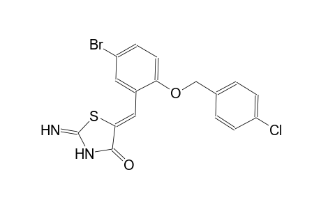 (5Z)-5-{5-bromo-2-[(4-chlorobenzyl)oxy]benzylidene}-2-imino-1,3-thiazolidin-4-one