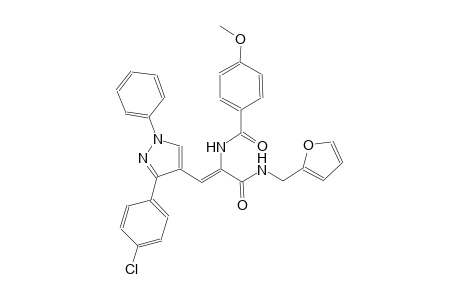 N-((Z)-2-[3-(4-chlorophenyl)-1-phenyl-1H-pyrazol-4-yl]-1-{[(2-furylmethyl)amino]carbonyl}ethenyl)-4-methoxybenzamide