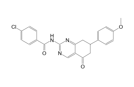 4-chloro-N-[7-(4-methoxyphenyl)-5-oxo-5,6,7,8-tetrahydro-2-quinazolinyl]benzamide