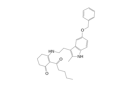 3-[2-(2-methyl-5-phenylmethoxy-1H-indol-3-yl)ethylamino]-2-(1-oxopentyl)-1-cyclohex-2-enone