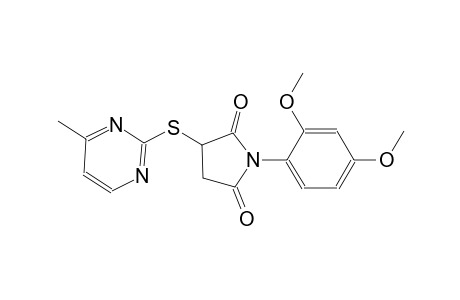 1-(2,4-dimethoxyphenyl)-3-[(4-methyl-2-pyrimidinyl)sulfanyl]-2,5-pyrrolidinedione