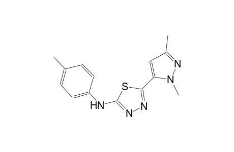 5-(1,3-dimethyl-1H-pyrazol-5-yl)-N-(4-methylphenyl)-1,3,4-thiadiazol-2-amine
