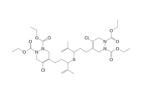 1,2-Pyridazinedicarboxylic acid, 4,4'-[thiobis(3-isopropenyltrimethylene)]bis[5-chloro-3,6-dihydro-, tetraethyl ester