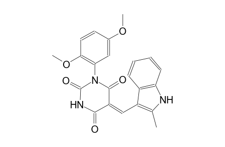 (5Z)-1-(2,5-dimethoxyphenyl)-5-[(2-methyl-1H-indol-3-yl)methylene]-2,4,6(1H,3H,5H)-pyrimidinetrione