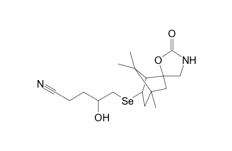 1-spiro[Oxazolidin-2-one-5,3'-1',7',7'-trimethylbicyclo[2.2.1]heptane-3'-yl]selanyl-4-cyanobutan-2-ol