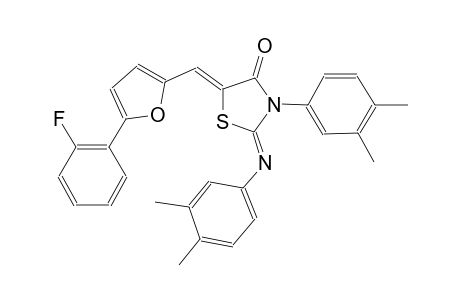 4-thiazolidinone, 3-(3,4-dimethylphenyl)-2-[(3,4-dimethylphenyl)imino]-5-[[5-(2-fluorophenyl)-2-furanyl]methylene]-, (2Z,5Z)-