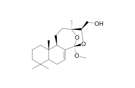5,5,9,13-Tetramethyl-14-hydroxymethyl-15-methoxy-15,17-dioxatetrahydro[8.6.0.0(4,9).1(13,16)]hexadec-1-ene isomer