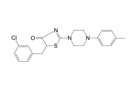 Thiazol-4(5H)-one, 5-(3-chlorobenzyl)-2-[4-(4-methylphenyl)-1-piperazinyl]-