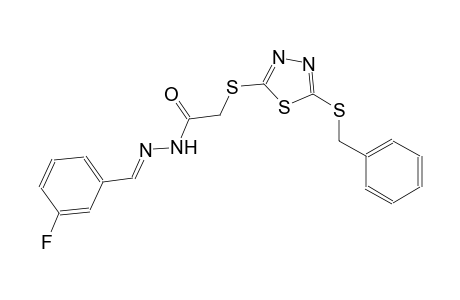 acetic acid, [[5-[(phenylmethyl)thio]-1,3,4-thiadiazol-2-yl]thio]-, 2-[(E)-(3-fluorophenyl)methylidene]hydrazide