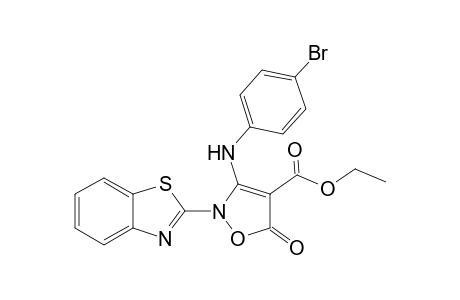 Ethyl 2-(benzothiazol-2'-yl)-3-[(p-bromophenyl)amino]-5-oxo-2,5-dihydroisoxazole-4-carboxylate