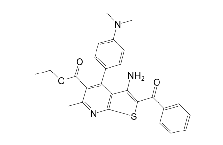 3-AMINO-2-BENZOYL-4-[p-(DIMETHYLAMINO)PHENYL]-6-METHYLTHIENO[2,3-b]PYRIDINE-5-CARBOXYLIC ACID, ETHYL ESTER