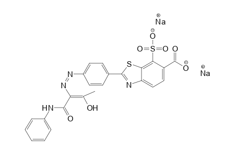 (Phenylamino)carbonyl]propyl]azo]phenyl]-7-sulfo-, disodium salt, 6-Benzothiazolecarboxylic acid, 2-[4-[[2-oxo-1-[