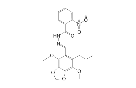 benzoic acid, 2-nitro-, 2-[(E)-(4,7-dimethoxy-6-propyl-1,3-benzodioxol-5-yl)methylidene]hydrazide