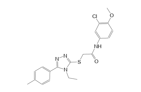 N-(3-chloro-4-methoxyphenyl)-2-{[4-ethyl-5-(4-methylphenyl)-4H-1,2,4-triazol-3-yl]sulfanyl}acetamide