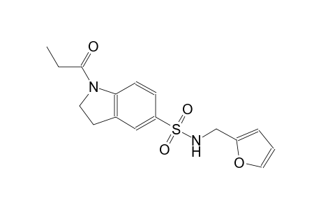 N-(2-furylmethyl)-1-propionyl-5-indolinesulfonamide