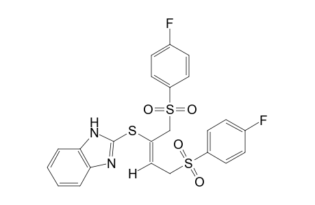 (E)-2-{{3-[(p-fluorophenyl)sulfonyl]-1-{[(p-fluorophenyl)sulfonyl]methyl}propenyl}thio}benzimidazole