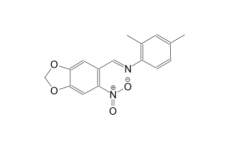 benzenamine, 2,4-dimethyl-N-[(E)-(6-nitro-1,3-benzodioxol-5-yl)methylidene]-