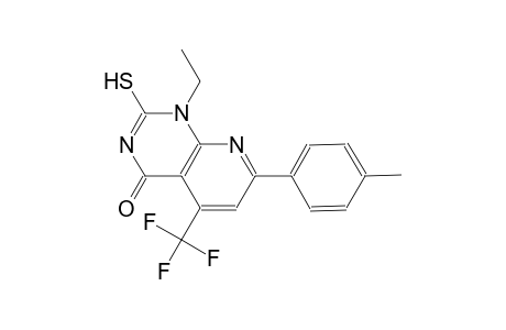 pyrido[2,3-d]pyrimidin-4(1H)-one, 1-ethyl-2-mercapto-7-(4-methylphenyl)-5-(trifluoromethyl)-