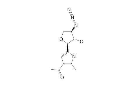 3-ACETYL-5-(3'-AZIDO-3'-DEOXY-ALPHA-L-THREOFURANOSYL)-2-METHYLPYRROLE