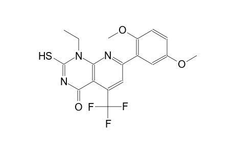 pyrido[2,3-d]pyrimidin-4(1H)-one, 7-(2,5-dimethoxyphenyl)-1-ethyl-2-mercapto-5-(trifluoromethyl)-
