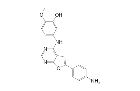 5-{[6-(4-Aminophenyl)furo[2,3-d]pyrimidin-4-yl]amino}-2-methoxyphenol