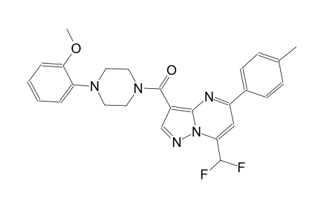 7-(difluoromethyl)-3-{[4-(2-methoxyphenyl)-1-piperazinyl]carbonyl}-5-(4-methylphenyl)pyrazolo[1,5-a]pyrimidine