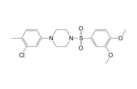 1-(3-Chloranyl-4-methyl-phenyl)-4-(3,4-dimethoxyphenyl)sulfonyl-piperazine