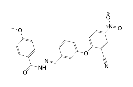 N'-{(E)-[3-(2-cyano-4-nitrophenoxy)phenyl]methylidene}-4-methoxybenzohydrazide