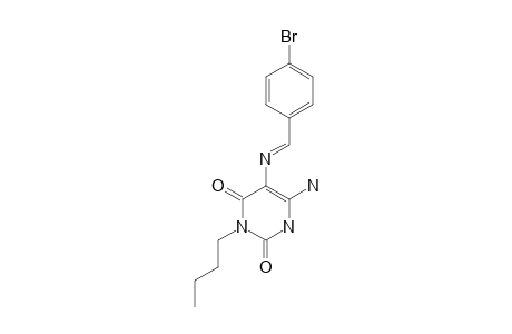 6-AMINO-5-(4-BROMOBENZYLIDENAMINO)-3-BUTYLURACIL