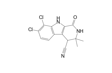 (4RS)-7,8-Dichloro-3,3-dimethyl-1-oxo-2,3,4,9-tetrahydro-1H-pyrido[3,4-b]indole-4-carbonitrile