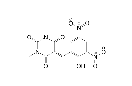 2,4,6(1H,3H,5H)-pyrimidinetrione, 5-[(2-hydroxy-3,5-dinitrophenyl)methylene]-1,3-dimethyl-